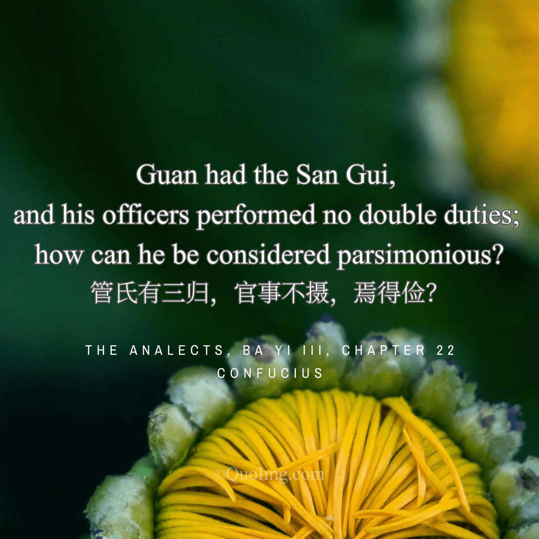According to Confucius, How Can Guan Zhong Be Considered Parsimonious?​
