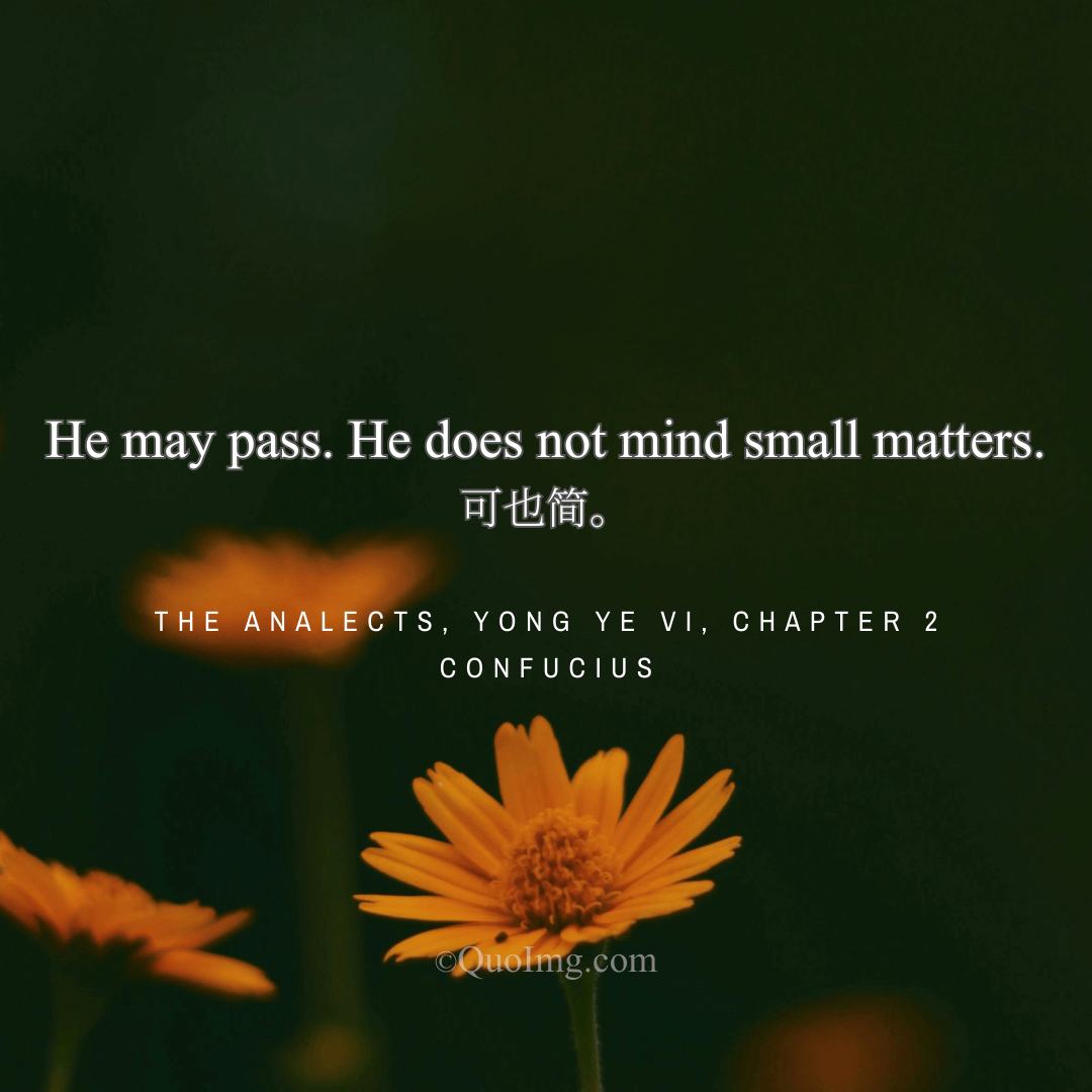 Confucius on Zi Sang Bo Zi: A Reserved Approval