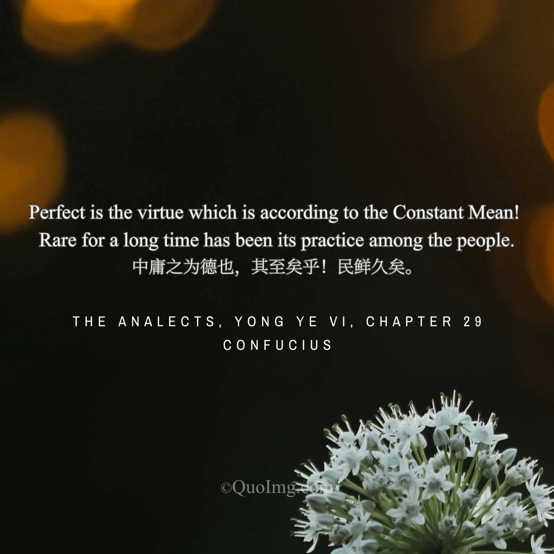 The Supreme Yet Scarce Virtue: Confucius’s Lament for the Lost Mean