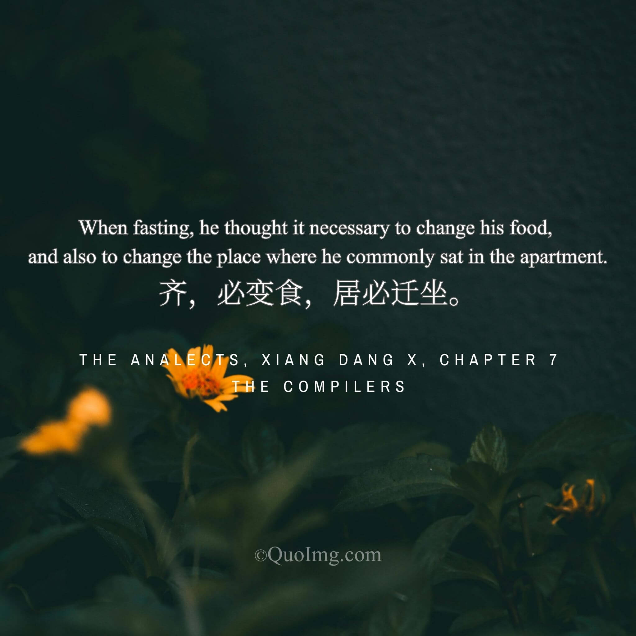 Altered Sustenance, Shifted Seat: The Total Reorientation of the Fasting Self