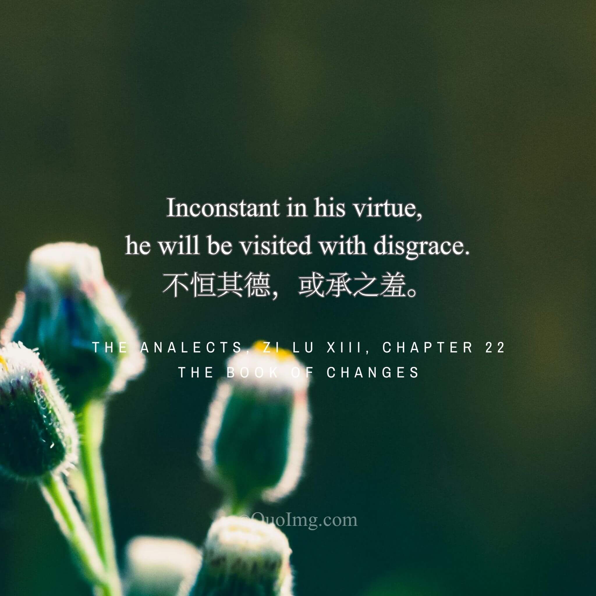 The Consequence of Inconstancy: “To Be Inconstant in Virtue is to Invite Disgrace”