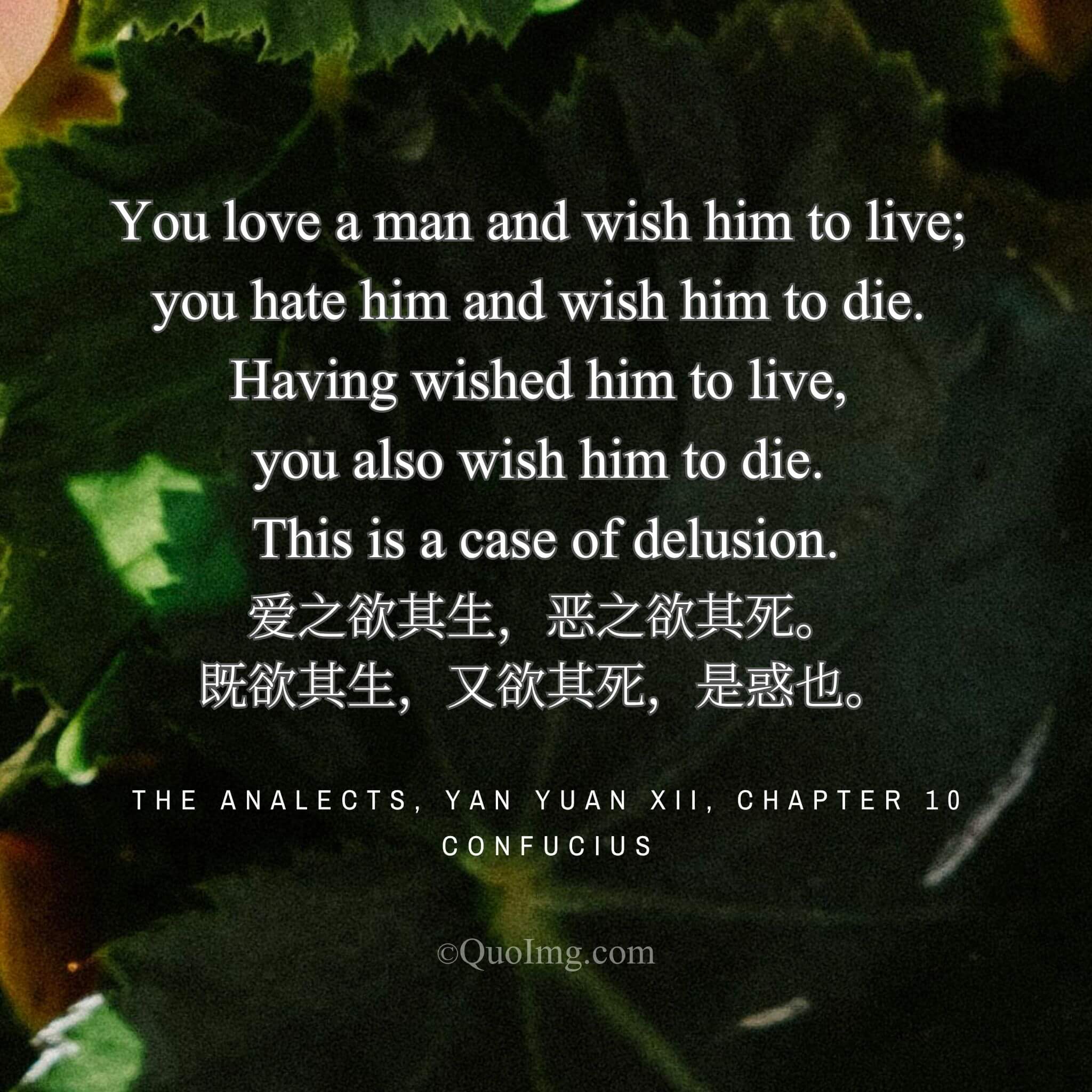 The Confusion of Passion: To Wish Life from Love, Death from Hate