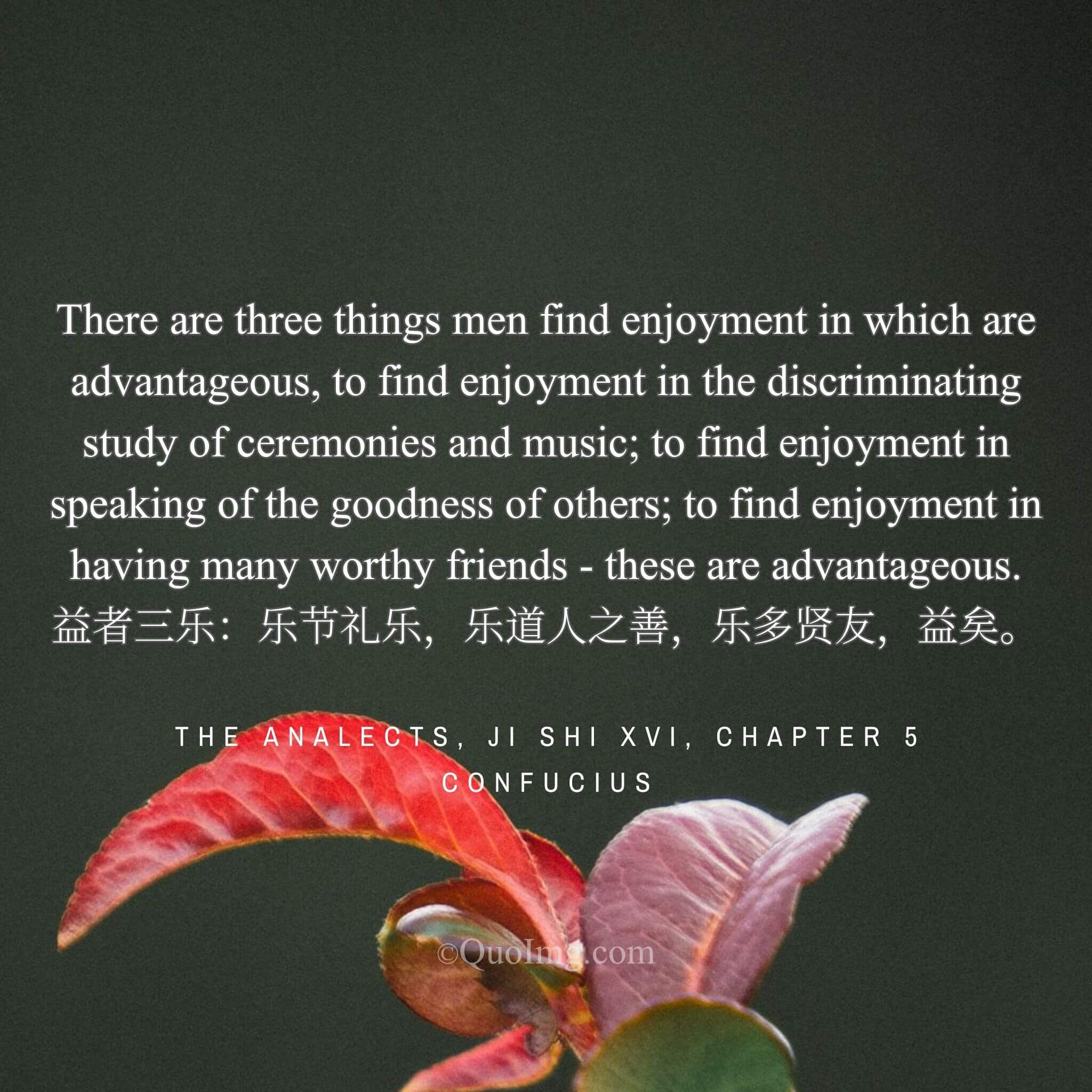 The Three Beneficial Pleasures: Confucius’s Formula for Joy That Elevates